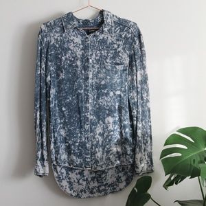 Urban Outfitters Chambray Acid Wash Button Down